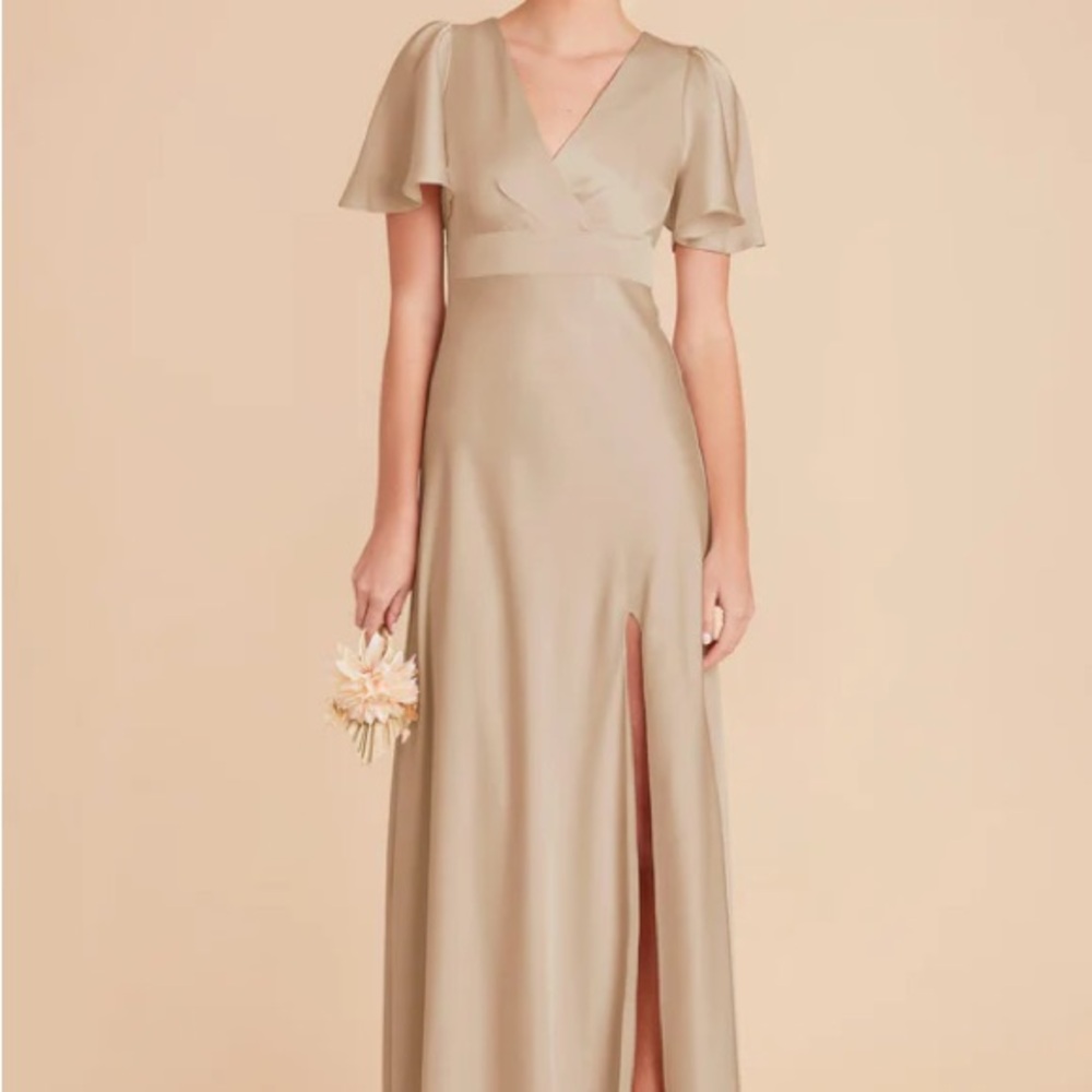 Birdy Grey Matte Satin Champagne Dress